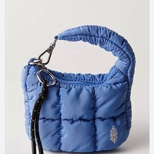 Free People Petite Blue Quilted Bag